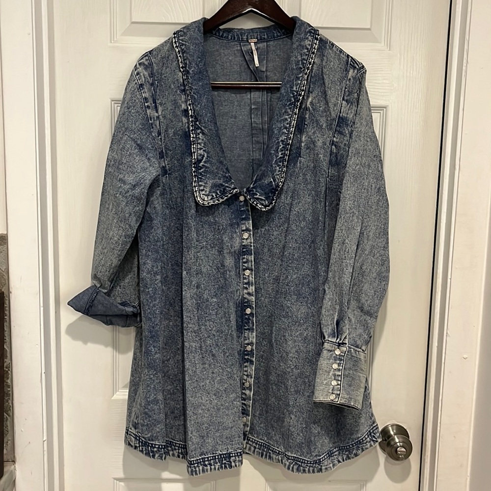 Free people denim shirt